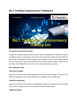 no 1 trending cryptocurrency trading bot