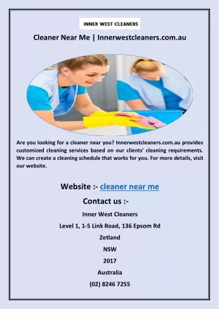 cleaner near me innerwestcleaners com au
