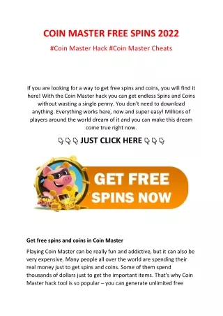 Coin master Free spins 2022