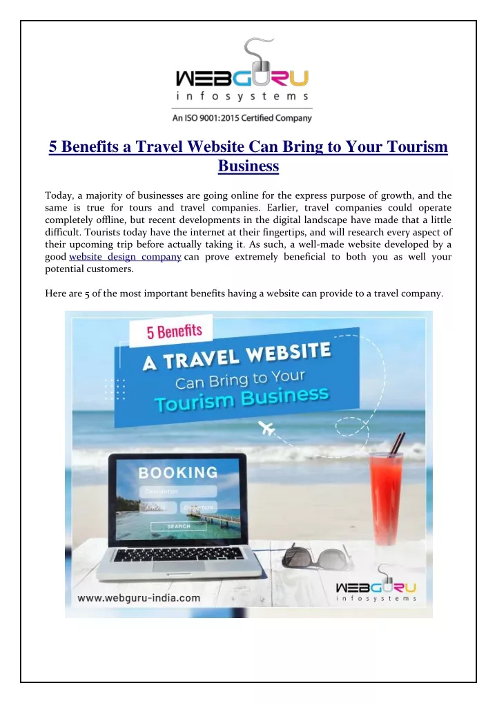 5 benefits a travel website can bring to your