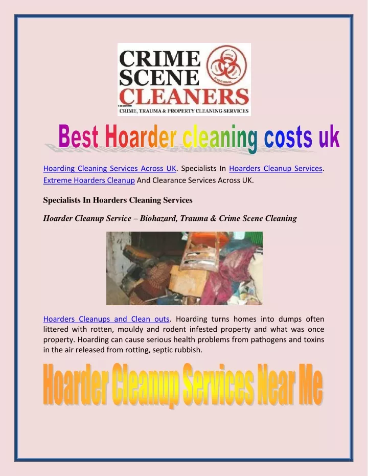 hoarding cleaning services across uk specialists