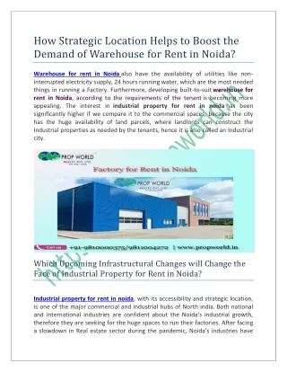 Industrial Shed for Rent in Noida Sector-63
