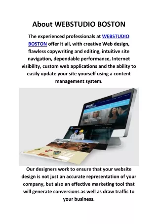 WEBSTUDIO BOSTON : Web Design Company in Boston, MA