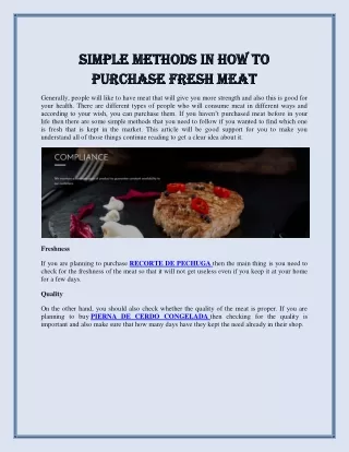 simple methods in how to simple methods