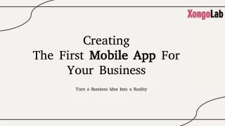 first mobile app for your business