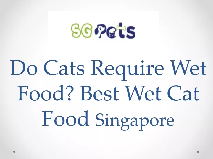 do cats require wet food best wet cat food singapore