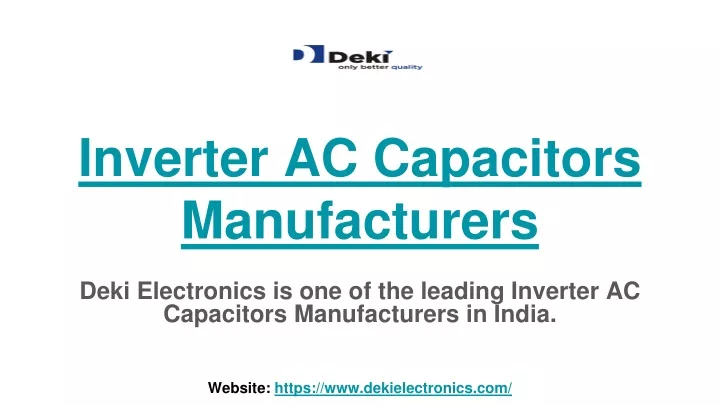 inverter ac capacitors manufacturers