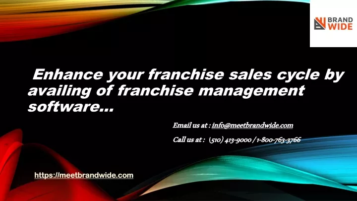 enhance your franchise sales cycle by availing of franchise management software