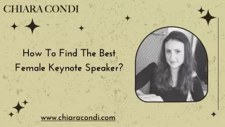 How To Find Best Female Keynote Speaker