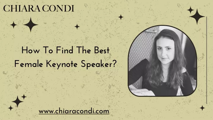 how to find the best female keynote speaker