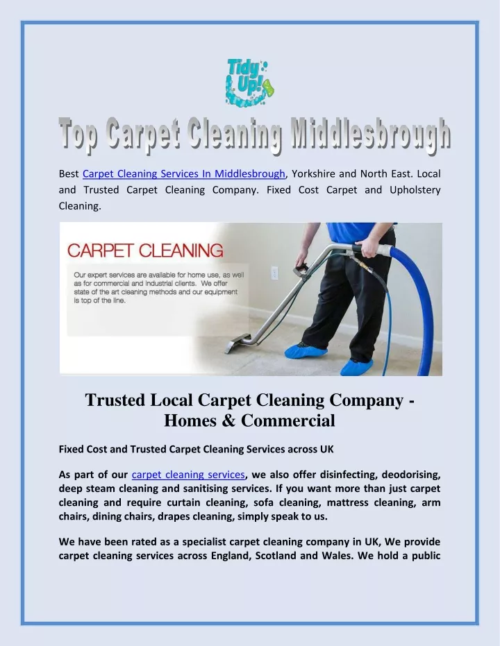 best carpet cleaning services in middlesbrough