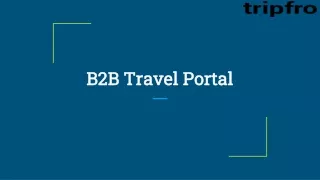 b2b travel portal
