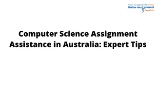 computer science assignment assistance