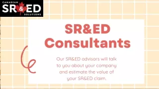 SR&ED Consultants - Canadian SR&ED Solutions