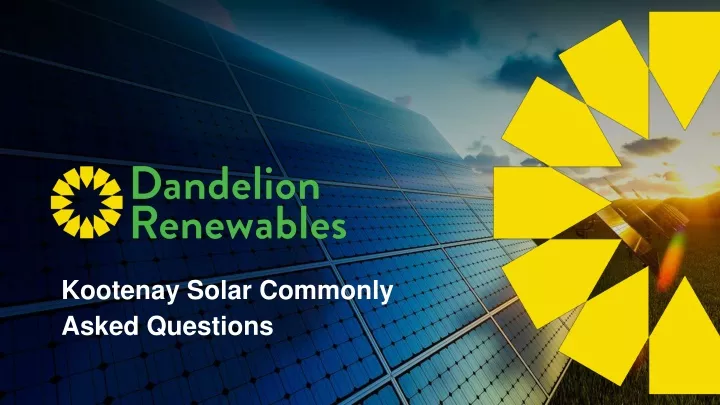 kootenay solar commonly asked questions