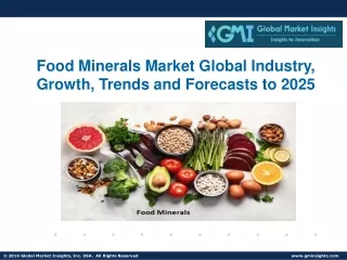 Food Minerals Market Global Industry, Growth, Trends and Forecasts to 2025