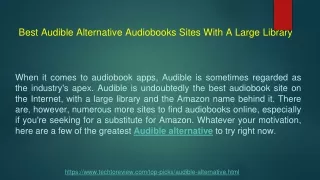 best audible alternative audiobooks sites with