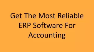get the most reliable erp software for accounting