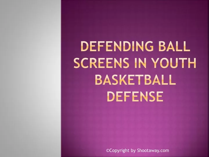 defending ball screens in youth basketball defense