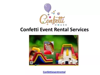 confetti event rental services