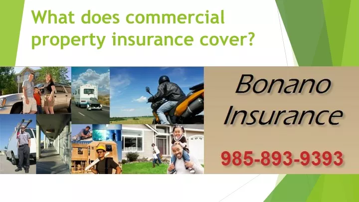 what does commercial property insurance cover