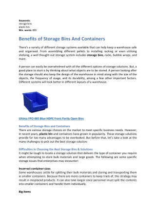 keywords storage bins plastic bin min words