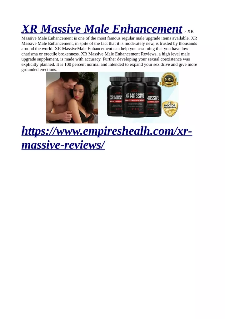 xr massive male enhancement xr massive male