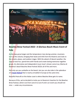 Beaches Brew Festival 2022-a-glorious-beach-music-event-of-italy