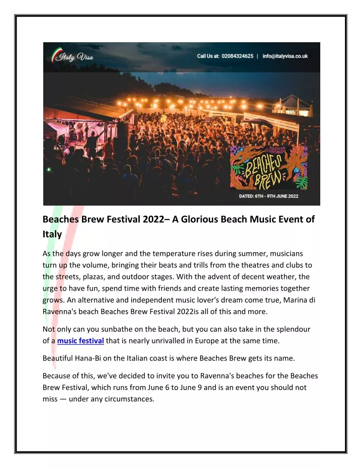 beaches brew festival 2022 a glorious beach music