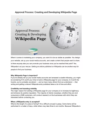 approval process creating and developing