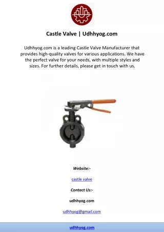 Castle Valve | Udhhyog.com