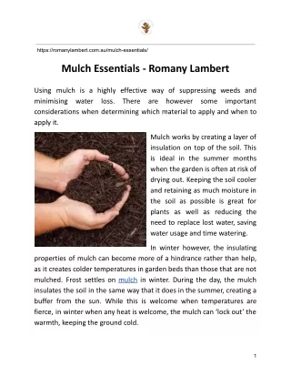 https romanylambert com au mulch essentials