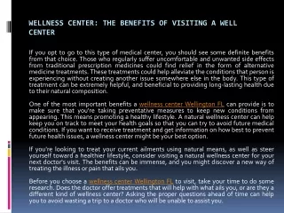 Wellington Wellness Center
