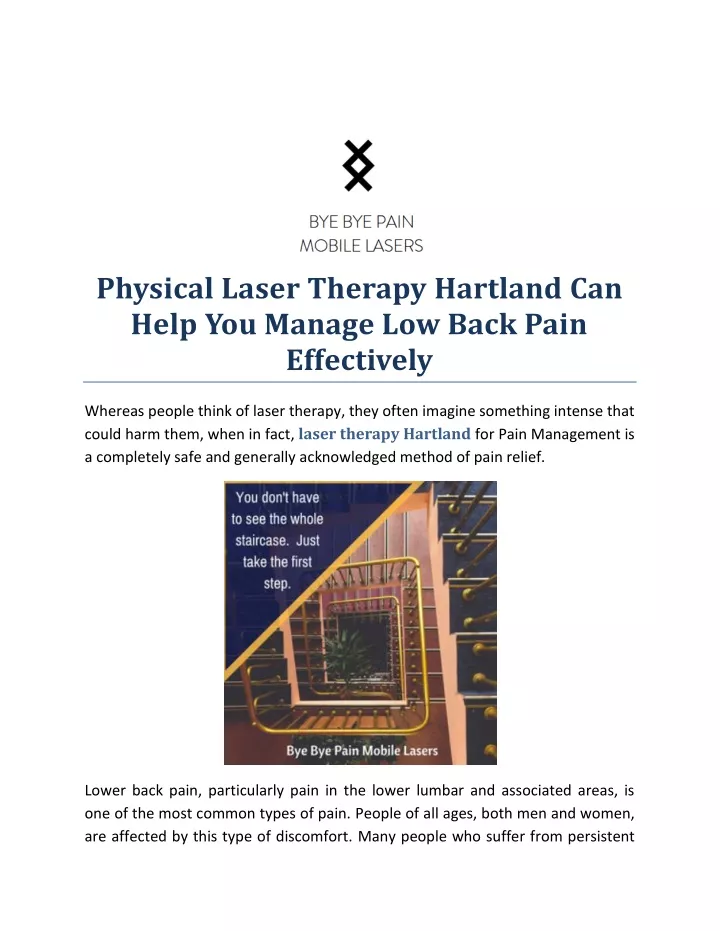 physical laser therapy hartland can help