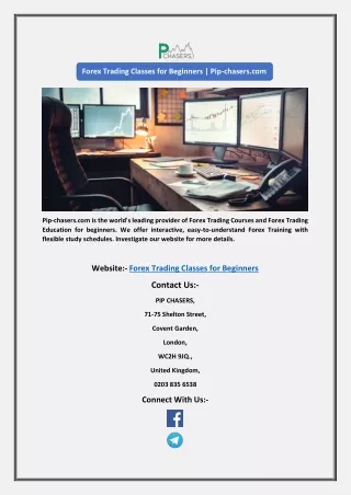 Forex Trading Classes for Beginners | Pip-chasers.com