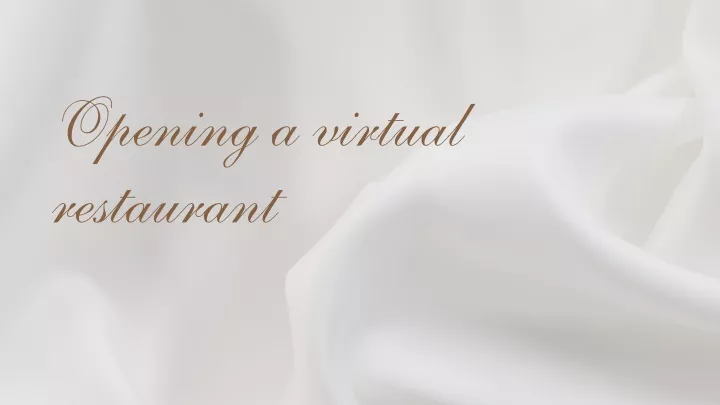 opening a virtual restaurant