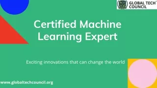 Certified Machine Learning Expert | Global Tech Council