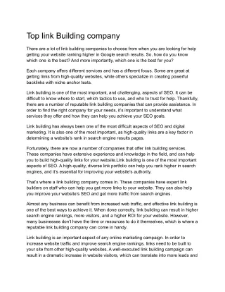 top link building company