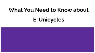 Electric Unicycle