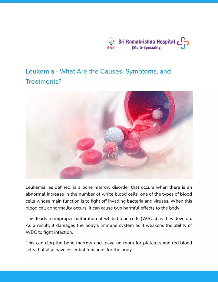 leukemia what are the causes symptoms