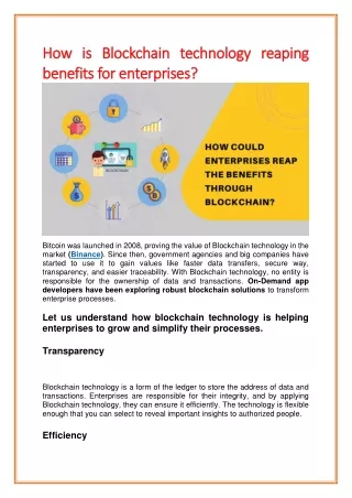 how is blockchain technology reaping