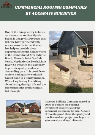 Commercial Roofing Companies by Accurate Buildings