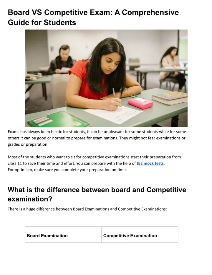 board vs competitive exam a comprehensive guide
