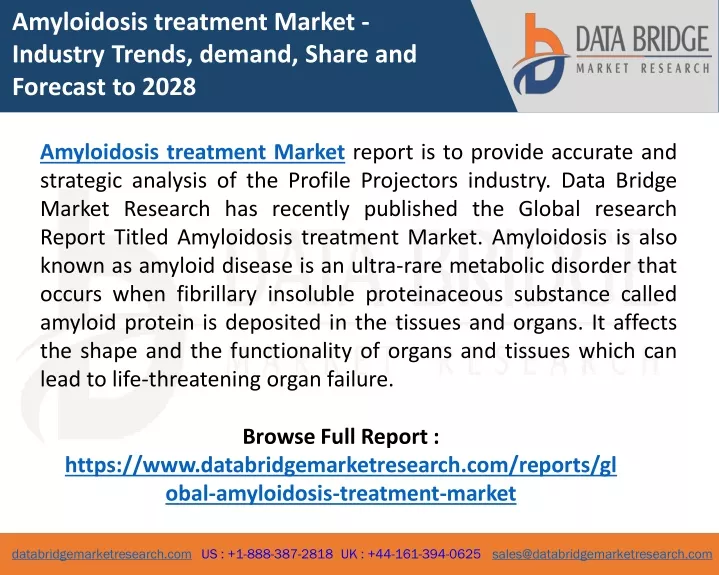 amyloidosis treatment market industry trends