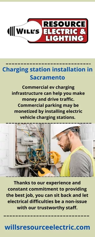 charging station installation in Sacramento