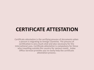 certificate attestation