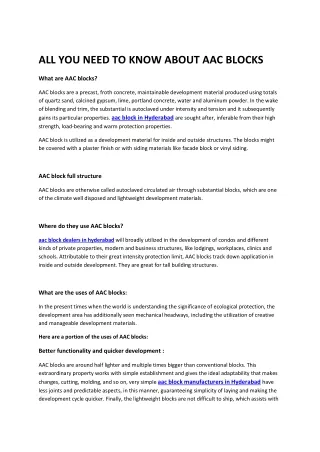 all you need to know about aac blocks