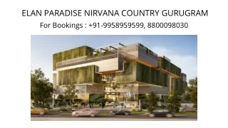 Elan Nirvana country shops plan, Elan paradise nirvana 1st floor shops, 88000980