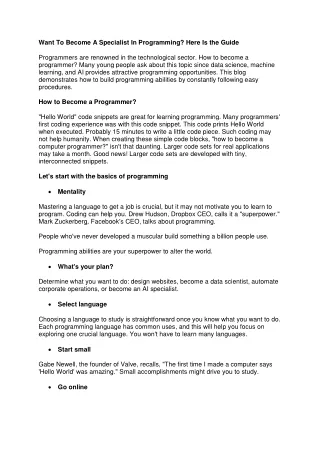 want to become a specialist in programming here