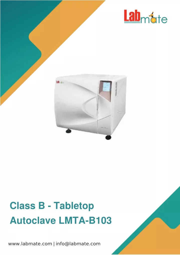 class b tabletop autoclave lmta b103